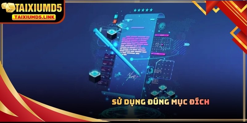 Điều khoản điều kiện yêu cầu người chơi giải trí đúng mục đích sử dụng