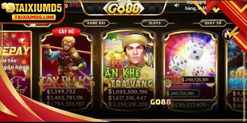 Nhà cái uy tín Go88 thu hút hàng triệu lượt truy cập nhờ kho game khổng lồ